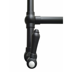 NICOLAZZI EL CAPITAN Полотенцесушитель водяной 550(700)х803 мм., цвет черный матовый (Спец.цена со склада)