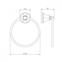 Nicolazzi Teide Полотецедержатель-кольцо, цвет: хром