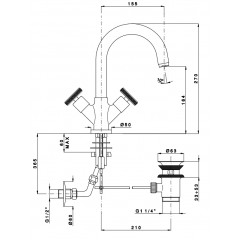 Nicolazzi Arena Смеситель для раковины с поворотным изливом на 1 отверствие, цвет: хром