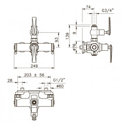 Nicolazzi Termostatico Термостатический сместиль для душа, цвет: хром
