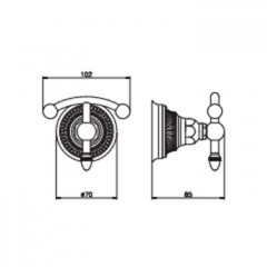 Nicolazzi Impero Крючок для одежды, цвет: хром