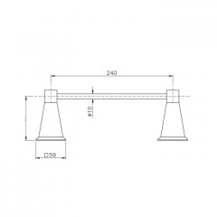 Nicolazzi Vincent Полотенцедержатель 24 см, цвет: хром