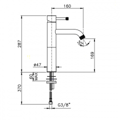 Nicolazzi Olympus Смеситель для раковины высокий однорычажный, цвет: хром