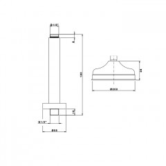Nicolazzi Doccia Верхний душ, 20см, цвет: Bronze Plated