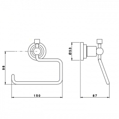 Nicolazzi Monte Croce Бумагодержатель, настенный монтаж, Цвет: хром