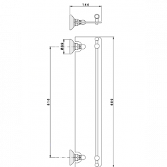 Nicolazzi Accessori Classica Полочка 60 см, цвет: хром