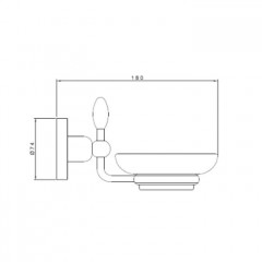 Nicolazzi Liberty Мыльница стеклянная подвесная, цвет держателя: хром