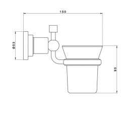 Nicolazzi Monte Croce Стакан, цвет: хром/белый