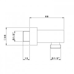 Nicolazzi Doccia Подключение для гибкого шланга Antelao, Vincent, Margherita, Old Iron Matt