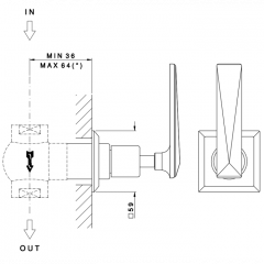 Nicolazzi Termostatico Наружная часть запорного вентиля 3/4", цвет: хром