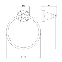 Nicolazzi Teide Полотецедержатель-кольцо, цвет: Gold Brass