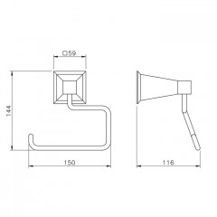 Nicolazzi Vincent держатель для туалетной бумаги открытый, цвет: золото