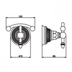 Nicolazzi Impero Крючок для одежды, цвет: золото