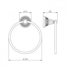 Nicolazzi Impero Полотецедержатель-кольцо диаметром 19.5 см, цвет: хром