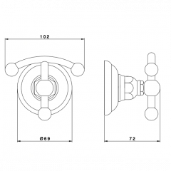 Nicolazzi Accessori Classica Крючок, цвет: хром