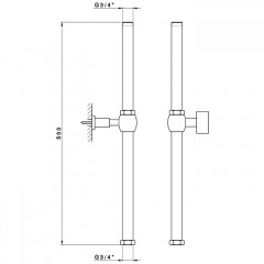 Nicolazzi Doccia Удлинитель для душевой стойки, цвет: бронза