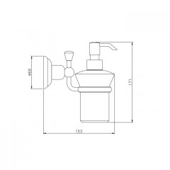 Nicolazzi Onice Дозатор для жидкого мыла, цвет: золото/белый