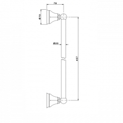 Nicolazzi Teide Полотенцедержатель 30 см, цвет: хром