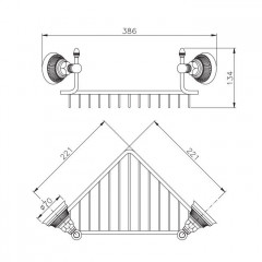 Nicolazzi Impero Полочка-решетка подвесная, цвет: золото
