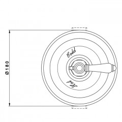Nicolazzi Внешняя часть термостатического смесителя 3/4" Без запорного вентиля, с ручкой (№69): , цвет: Bronze Plated