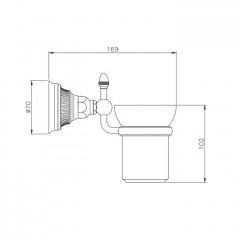 Nicolazzi Impero Стакан подвесной, цвет: хром
