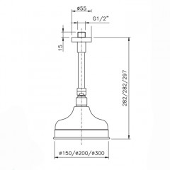 Nicolazzi Doccia Верхний душ, 20см, цвет: хром