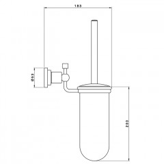 Nicolazzi Monte Croce Туалетный ёршик настенный, цвет: хром