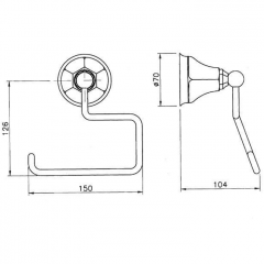 Nicolazzi Accessori Держатель туалетной бумаги, подвесной, Цвет: бронза
