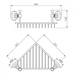 Nicolazzi Accessori Classica Полочка-решетка угловая, цвет: хром