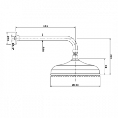 Nicolazzi Doccia Верхний душ, 30см, цвет: хром