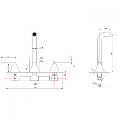 Nicolazzi Flag Смеситель встроенный для раковины , цвет хром(без внутр части)