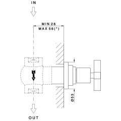 Nicolazzi Termostatico Внешняя часть запорного вентиля 3/4, цвет: Bronze Plated