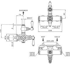 Nicolazzi Termostatico Термостатический смеситель, вывод сверху 3/4, цвет: хром