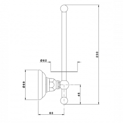 Nicolazzi Accessori Бумагодержатель вертикальный, цвет: тёмная бронза