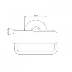 Nicolazzi Impero Держатель туалетной бумаги с крышкой, цвет: хром
