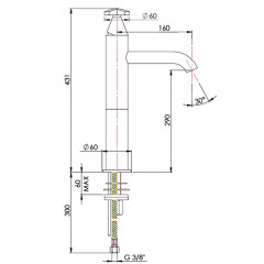 Nicolazzi Star Смеситель для раковины однорычажный, без донного клапана, излив 160мм, цвет хром