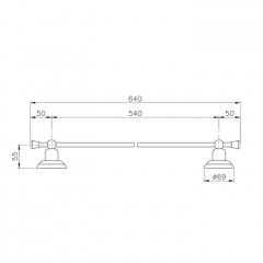 Nicolazzi Onice Полотенцедержатель 54 см, цвет: золото
