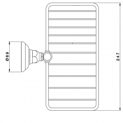 Nicolazzi Accessori Classica Мыльница-решетка подвесная, цвет: хром