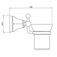 Nicolazzi Accessori Стакан подвесной, цвет: Bronze Plated/белый
