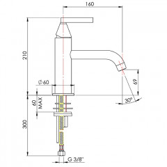 Nicolazzi Flag Смеситель для раковины однорычажный, без донного клапана, цвет хром