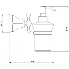 NICOLAZZI ACCESSORI TEIDE Дозатор для жидкого мыла, подвесной, цвет Gold Brass