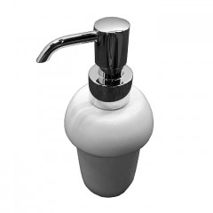 Nicolazzi On Shelf Дозатор для жидкого мыла из белой керамики, цвет помпы хром