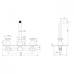 Nicolazzi Star Смеситель встроенный для ракови,цвет хром( без внутр части)