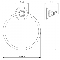 Nicolazzi Accessori Полотенцедержатель-кольцо настенный, цвет: бронза