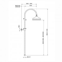 Nicolazzi Doccia Душевая стойка с верхним душем 30см, цвет: хром