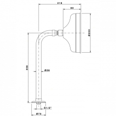 Nicolazzi Doccia Верхний душ, 20см, цвет: бронза