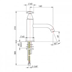 Nicolazzi Star Смеситель для раковины однорычажный, без донного клапана, излив 140мм, цвет хром