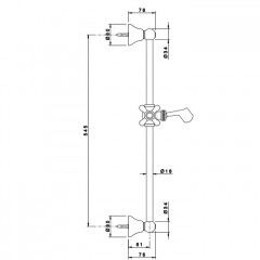 Nicolazzi Doccia Душевая штанга, 545мм, цвет: хром
