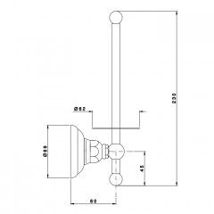 Nicolazzi Accessori Бумагодержатель вертикальный, цвет: бронза