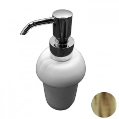 Nicolazzi On Shelf Дозатор для жидкого мыла из белой керамики, цвет помпы Bronze Plated